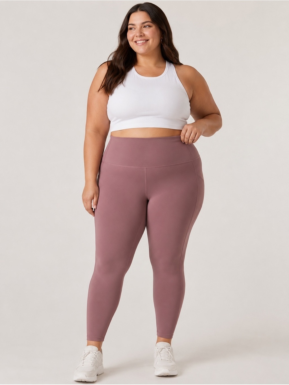 Girlfriend Collective High-Rise Active Leggings Dusty Mauve | Size XXL